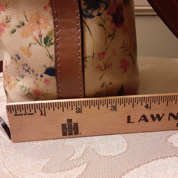 Patricia Nash Floral Leather Satchel/Should Bag - Picture 14 of 16